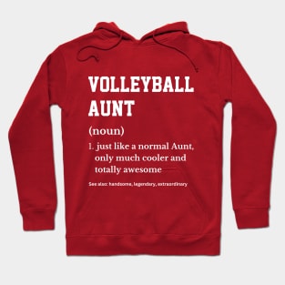 Volleyball Number 3 Aunt Volleyball Aunt Definition Funny Hoodie